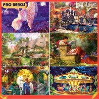 Prrr 1000 Cái / bộ Giấy Xếp Hình Phong Cảnh Cho Trẻ Em Người Lớn Đồ Chơi Giảm Áp