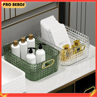Prrr Hộp Bảo Quản Poatable Có Tay Cầm Dày Mỹ Phẩm Trang Sức Giỏ Chứa Đồ Phòng Tắm Nhà Bếp Để Bàn Sắp Xếp