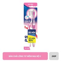 P/s Bàn Chải Đánh Răng P/s Lông Tơ Mềm Mại Màu Ngẫu Nhiên 2 Cây