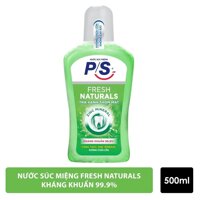 P/s Nước Súc Miệng P/s Fresh Naturals Hơi Thở Thơm Mát & Kháng Khuẩn 500ml