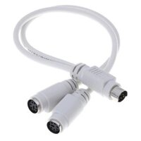 PS2 2pcs 1 to 2 Dây chuyển Máy tính công nghiệp có giao diện bàn phím chuột (0.29m)