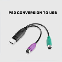 PS2 chuyển đổi usb, máy tính chuyển đổi đầu dòng, bàn phím chuột tròn miệng tròn đầu ps/2 nữ sang USB nam chuyển đổi--*-