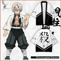 Ps2 Demon Slayer Shinazugawa Sanemi haori linh mục frock cardigan áo len kimono áo thun Anime tay ngắn hàng đầu SP2