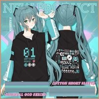 Ps2 Hatsune Miku Anime Áo Khoác Cosplay Trang Phục Dài Tay Có Mũ Trùm Đầu Áo Rời Ngoài Plus Kích Thước SP2