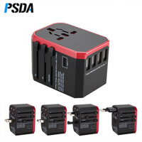 PSDA Travel International Universal Power Adapter Với 5 Bộ Sạc Tường Toàn Cầu USB Cho Vương Quốc Anh/Eu/Mỹ/Châ