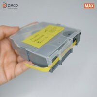 PT-505Y Băng nhãn máy in ống lồng đầu cốt MAX LM550A, LM550E, 5mm x 16m, màu vàng