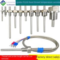 Pt100 Cảm Biến Nhiệt Độ Chống Nước Ren Cố Định | Đầu Dò 50-100mm | -50~200°C | Dây 1.5m | Thép Không Gỉ | Hàng Chính Hãn