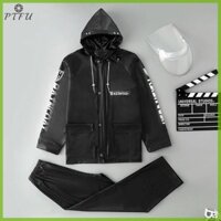 Ptfu 2 Chiếc Áo Mưa Hai Cửa Chống Thấm Nước Có Dây Kéo Và Khóa Dành Cho Nam Nữ Thích Hợp Cho Đi Xe Máy Xe Đạp Mới