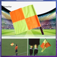 Pu 1 Đôi Cờ Trọng Tài Tinh Tế Dễ Sử Dụng Ống Thép Không Gỉ Bóng Đá Thẩm Phán Linesman Cờ Bóng Đá Trọng Tài Dụng Cụ