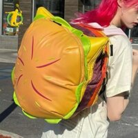 Pu Hamburger Daypack Tote Ba lô phô mai thông thường dành cho nam giới mua sắm