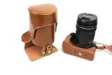 PU Leather Camera Case bag Cover Strap For Canon EOS 800D 77D 18-135mm 18-55mm 18-200mm Lens Bag With Bottom Opening - intl