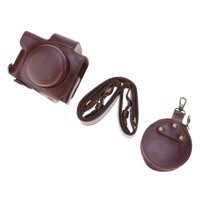 PU Leather Camera Case Protective Cover for  G1 X Mark III Coffee