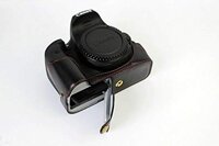 PU Leather Half Camera Case Bag Cover Bottom Opening Version for Canon EOS Rebel T7i, EOS 800D, Kiss X9