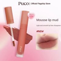 Puco Mousse Lip Mud Phổ Biến Son Môi Lip Glaze Nhung Ánh Sáng Sương Mù Mờ Giảm Tuổi Trắng