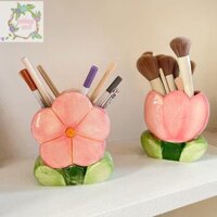 Pucool Hoa Bút Đựng Gốm Để Bàn Trang Trí Dễ Thương Cô Gái Để Bàn Văn Phòng Hộp Bảo Quản Văn Phòng Phẩm Kệ Lưu Trữ VN