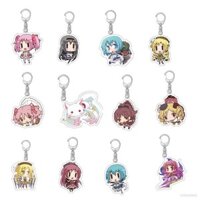 Puella Magi Madoka Magica Acrylic Móc Khóa Túi Ba Lô Mặt Dây Chuyền Anime Hoạt Hình Chìa Khóa Chian Móc Khóa Quà Tặng Cho Trẻ Em