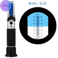 Pufang 0-32% Brix đường rượu bia trái cây thước đo khúc xạ bộ dụng cụ kiểm tra vn