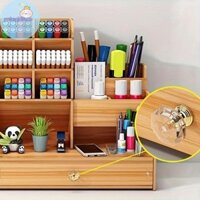 Pufangbliss Hộp Đựng Bút Bằng Gỗ Dung Tích Lớn Bắc Âu Sáng Tạo Thời Trang Đa Lưới Đựng Bút Văn Phòng Để Bàn Kệ Lưu Trữ VN