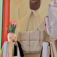 (Puffer Collection) T501 - Túi trần bông đeo vai - chất vải phao siêu nhẹ - có khoá kéo - đi học đi làm đi chơi