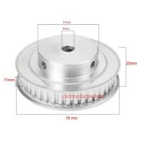 PULLEY BÁNH RĂNG NHÔM 40XL8 40 RĂNG- XL- TRỤC 8MM