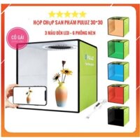 [PULUZ] Hộp Chụp Sản Phẩm PULUZ 30x30 cm - 3 chế độ Đèn Led Siêu Sáng + Tặng kèm 6 phông nền - Đô