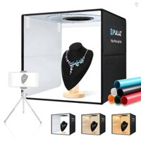 Puluz PU5044BD 40 * 40 * 40cm Lều đèn LED có thể gập lại Máy tính để bàn Photo Studio Hộp đèn Softbox 3200K-6500K Có thể điều chỉnh độ sáng 160 hạt 3 chế độ ánh sáng 10 mức độ sáng Type-C Powered với 6p