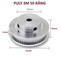 Puly 3M 50 Răng Bản Rộng Đai 11mm Các Loại Trục