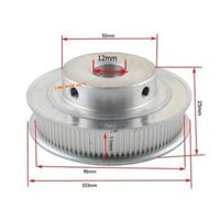 PULY BÁNH RĂNG NHÔM 60 RĂNG-XL-TRỤC 12MM ĐƯỜNG KÍNH 96MM