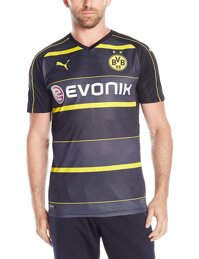 PUMA Men's Borussia Dortmund 16/17 Away Black/Cyber Yellow Jersey