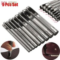Punch Heavy Duty Cutter Puncher Steel Craft Workshop 9 chiếc Da Cao Su