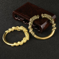 Punk Retro Đồng Thau Đầu Rồng Lắc Tay Vòng Tay Nam Nữ Phụ Kiện Thời Trang Đồng Chắc Chắn Động Vật Vòng Tay Tay Dây Xích Trang Sức