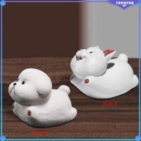 Puppy Trà Thú Cưng Trang Trí Tượng Đất Sét Điêu Khắc Cho Bàn Trung Tâm Phòng