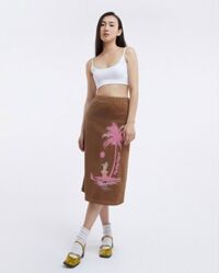 PuppyLove Midi Skirt - Brown