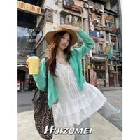 Pure Desire Style Ren Khâu Không Tay Áo Sơ Mi Búp Bê Nữ Giảm Béo Bánh Top Có Xoay