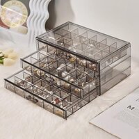 Pured 1 Gói 3 Lớp 72 Lưới Dung Tích Lớn Vòng Bông Tai Vòng Cổ Hộp Bảo Quản Trang Sức Để Bàn Ngăn Kéo Tổ Chức Hộp Bảo Quản Chống Bụi VN
