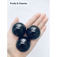Purify & Cleanse Quả Cầu Phong Thủy Đá Núi Lửa Đen 4cm  Healing Stone Quartz Gemstone Charka Black Obsidian Sphere