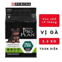 Purina Pro Plan - Thức ăn cho Chó con, Vóc nhỏ, Vị gà, 2.5kg/gói