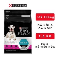 Purina Pro Plan - Thức ăn cho Chó trưởng thành, Hỗ trợ da nhạy cảm và hệ tiêu hóa, Vị cá hồi, 2.5kg/gói