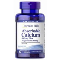 Puritan's Pride Absorbable Calcium 600 mg plus Magnesium 300 mg Size 60