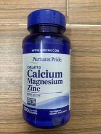 PURITAN’S PRIDE CHELATE CALCIUM MAGNESIUM ZINC