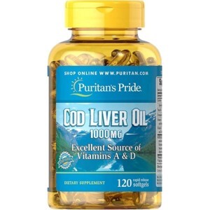 Puritan's pride Cod Liver Oil 1000mg 120 viên
