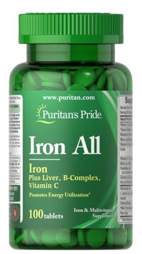 Puritan's Pride Iron All 100 viên