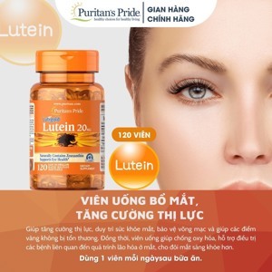 Puritan's Pride Lutein 20g - bổ mắt chứa Lutein & Zeaxanthin chống suy thoái võng mạc và điểm vàng - 60 viên