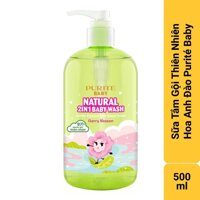 Purité Baby Sữa Tắm Gội Purité Baby Natural Cherry Blossom Hoa Anh Đào 500ml