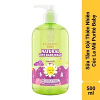 Purité Baby Sữa Tắm Gội Purité Baby Natural Chamomile Cúc La Mã 500ml