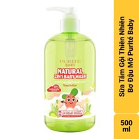 Purité Baby Sữa Tắm Gội Purité Baby Natural Shea Butter Bơ Đậu Mỡ 500ml