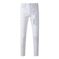 Purple Jeans Quần Jean Nam Màu Trắng Mới Với Nút Giặt Và Hoài Niệm Hoài Niệm Cao Cấp Thương Hiệu hip hop Đường Phố Thời Thượng Chất Lượng Cao Ôm Vừa Vặn