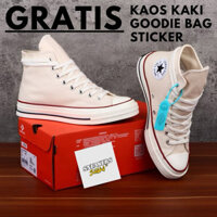 Putih Converse thập niên 70 giấy da kem cao cấp hi Giày Converse màu trắng 100 nhập khẩu