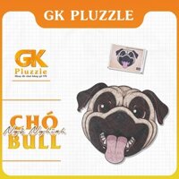 Puzzle Bộ Xếp Hình Gỗ bởi PLUZZLE - Hình Con Chó 2 Ngộ Nghĩnh, Đáng Yêu.