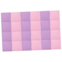 Puzzle Mat Climbing Pad Floor Foam Play Mat - Pink Purple 24Pcs